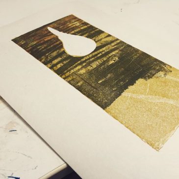 下絵はあるけど、さて、どう進めようか。#printmakingart #hanga #mimeograph #printmaking