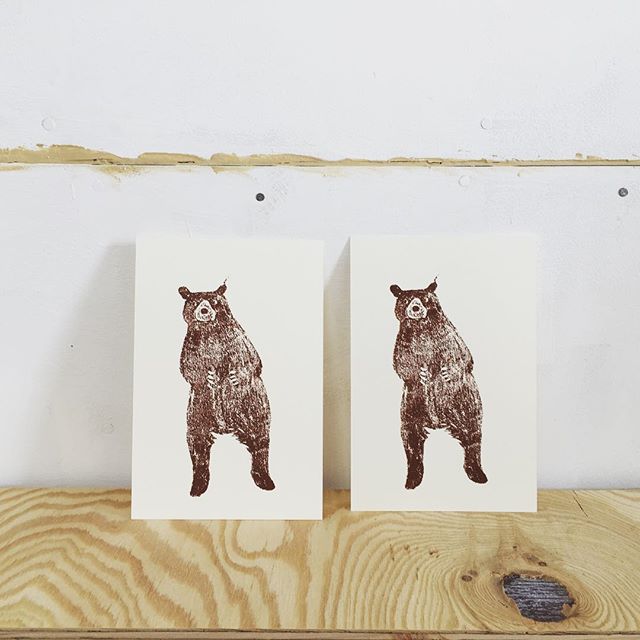 Bear #illustration #printmakingart #hanga #mimeograph #printmaking