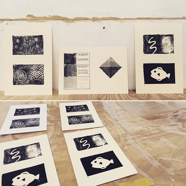 Test Prints #mimeograph #printmaking #hanga #printmakingart