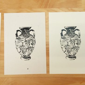 実験その3。#塗布還元法 #コピック #XB #面製版 #mimeograph #printmaking #謄写版 #ガリ版